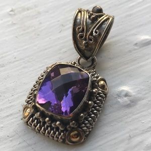 Amethyst Pendant | 18k Gold | Silver |